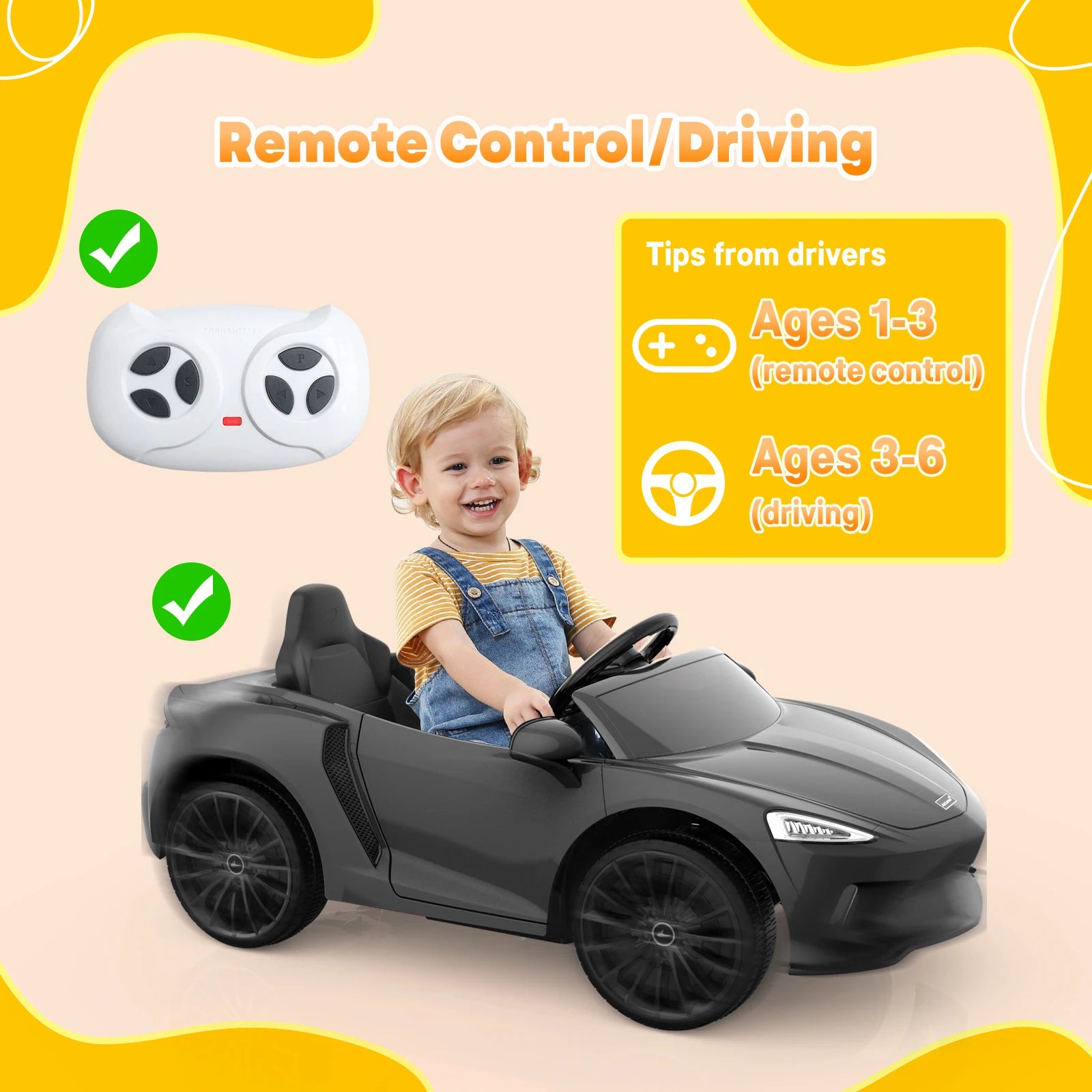 12V Ride-On Electric Car for Kids