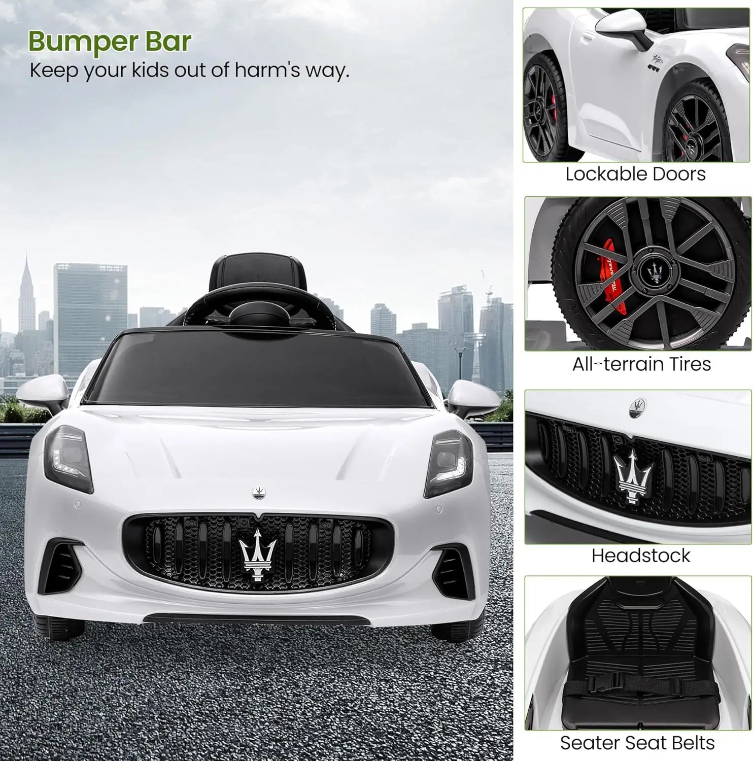 MASERATI Kids Electric Ride-On Car 12V